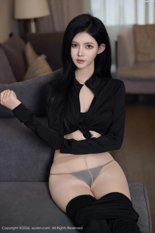   [XiuRen]高清写真图 2026.01.28 No.11283 沈如斯 黑色情趣服饰第12张图片